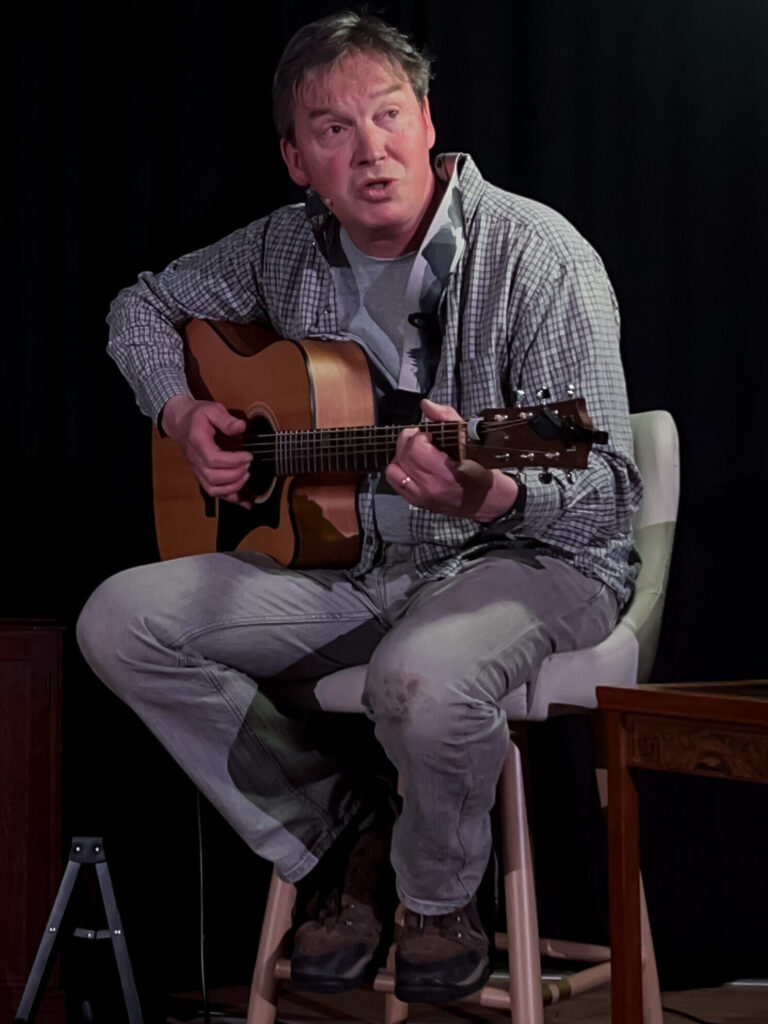 Stuart sings the song 'So Alone' from Broken Chords